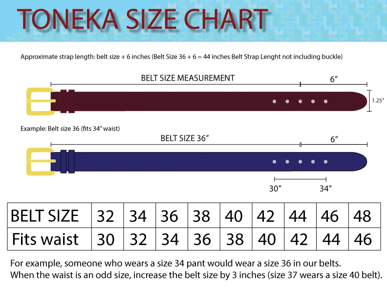 0211 Toneka Men's Cordovan, Navy and Tan Feather Edge Leather Dress Belt with Brass Buckle