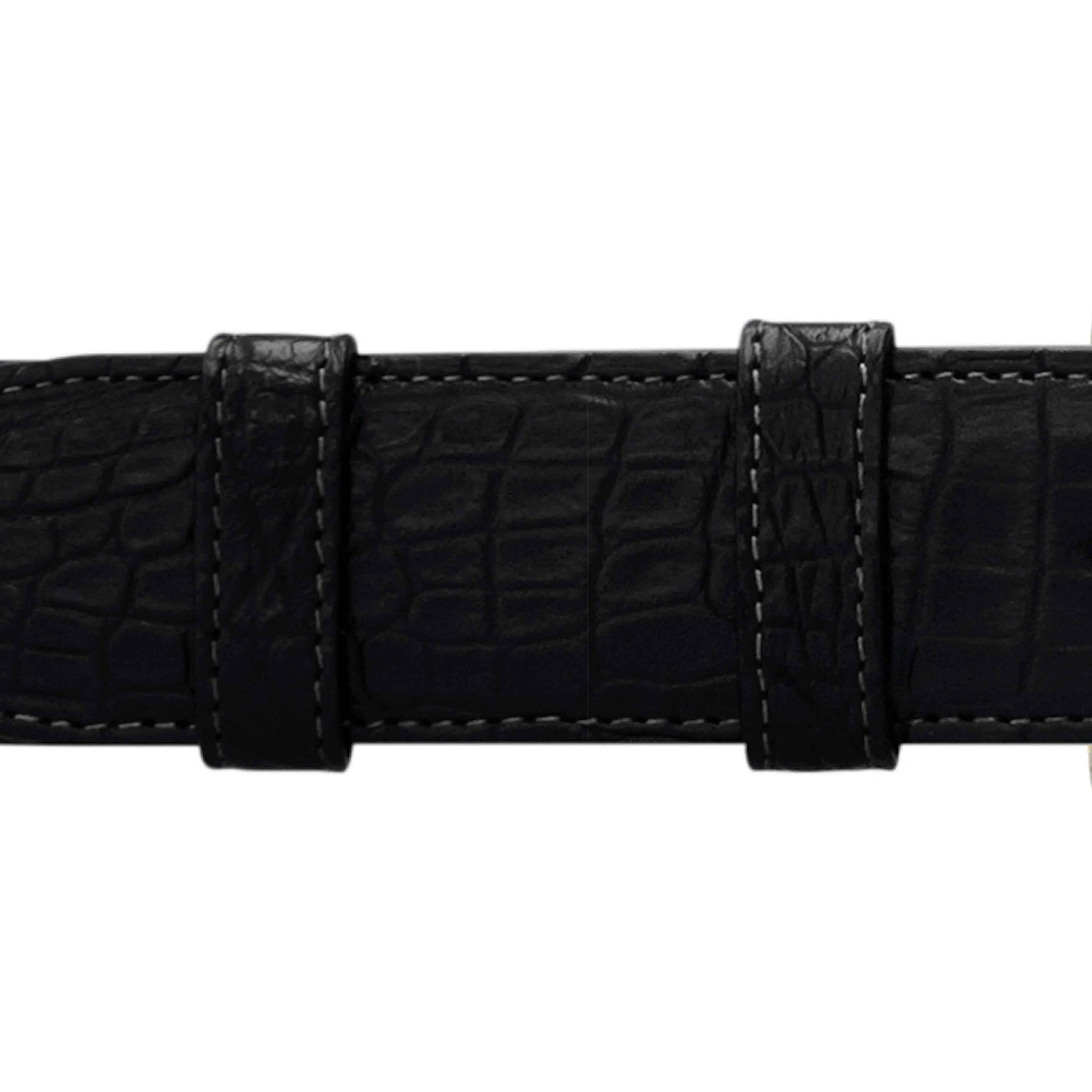 1 1/2" Black Classic Belt with Crawford Casual Buckle in Brass