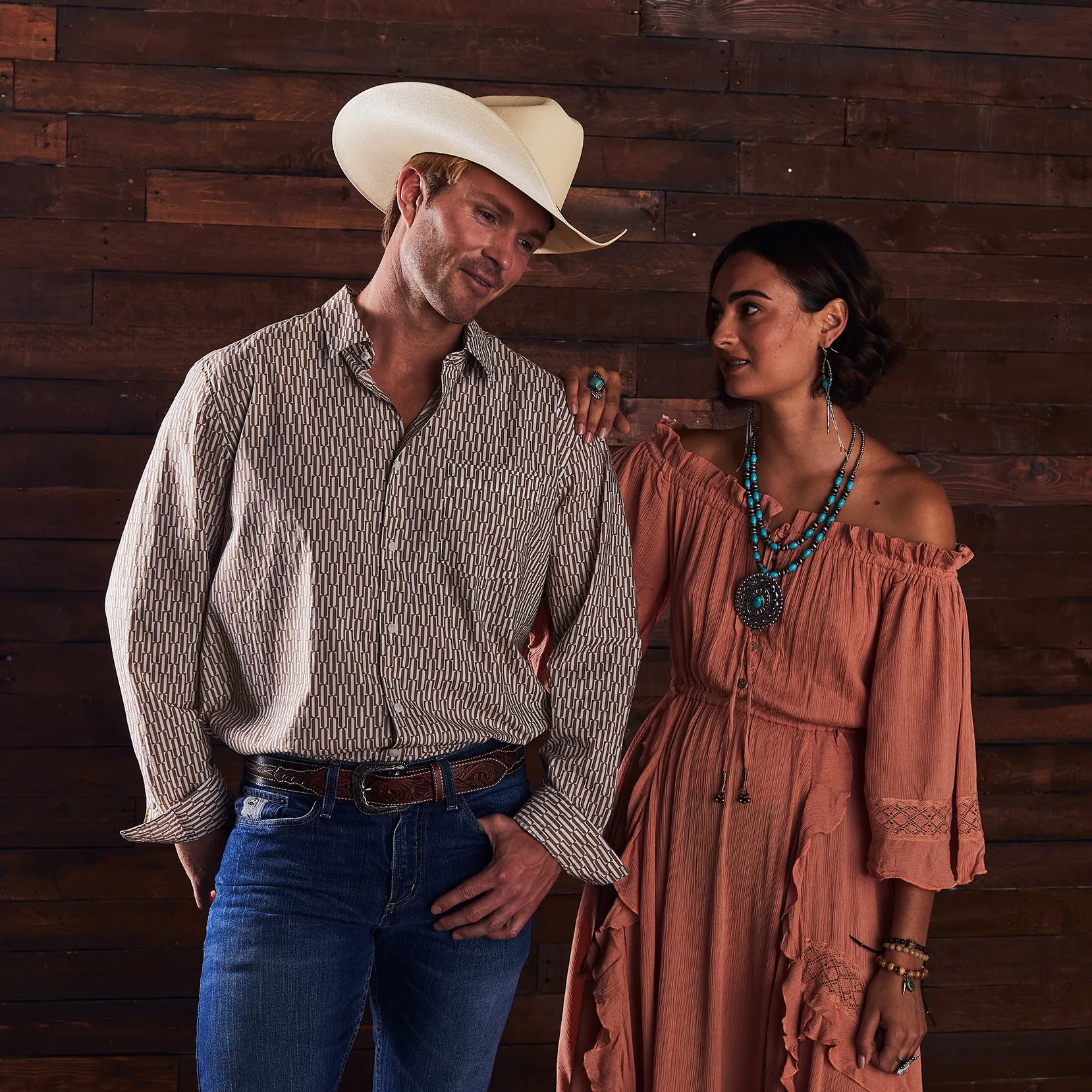 1 1/2" Center Stitched with Tooled Billets Belt