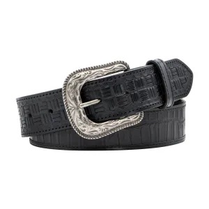 1 1/2" Exotic Alligator Print with Checkered Billets Belt