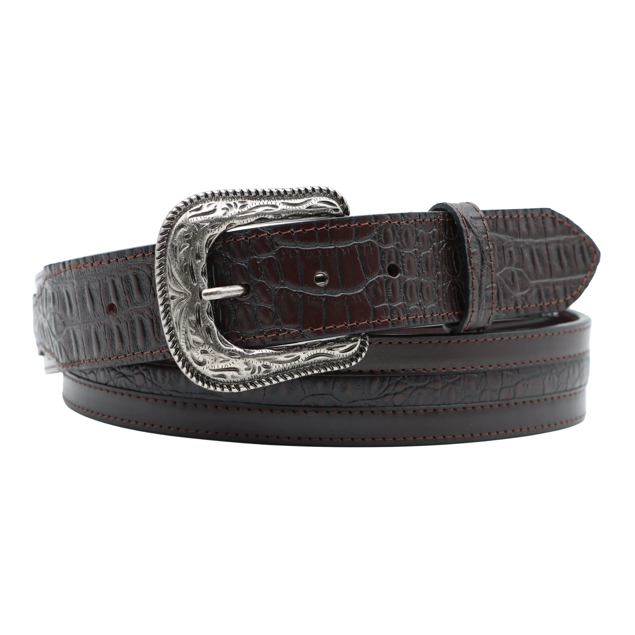 1 1/2" Exotic Inlay with Alligator Billets Belt