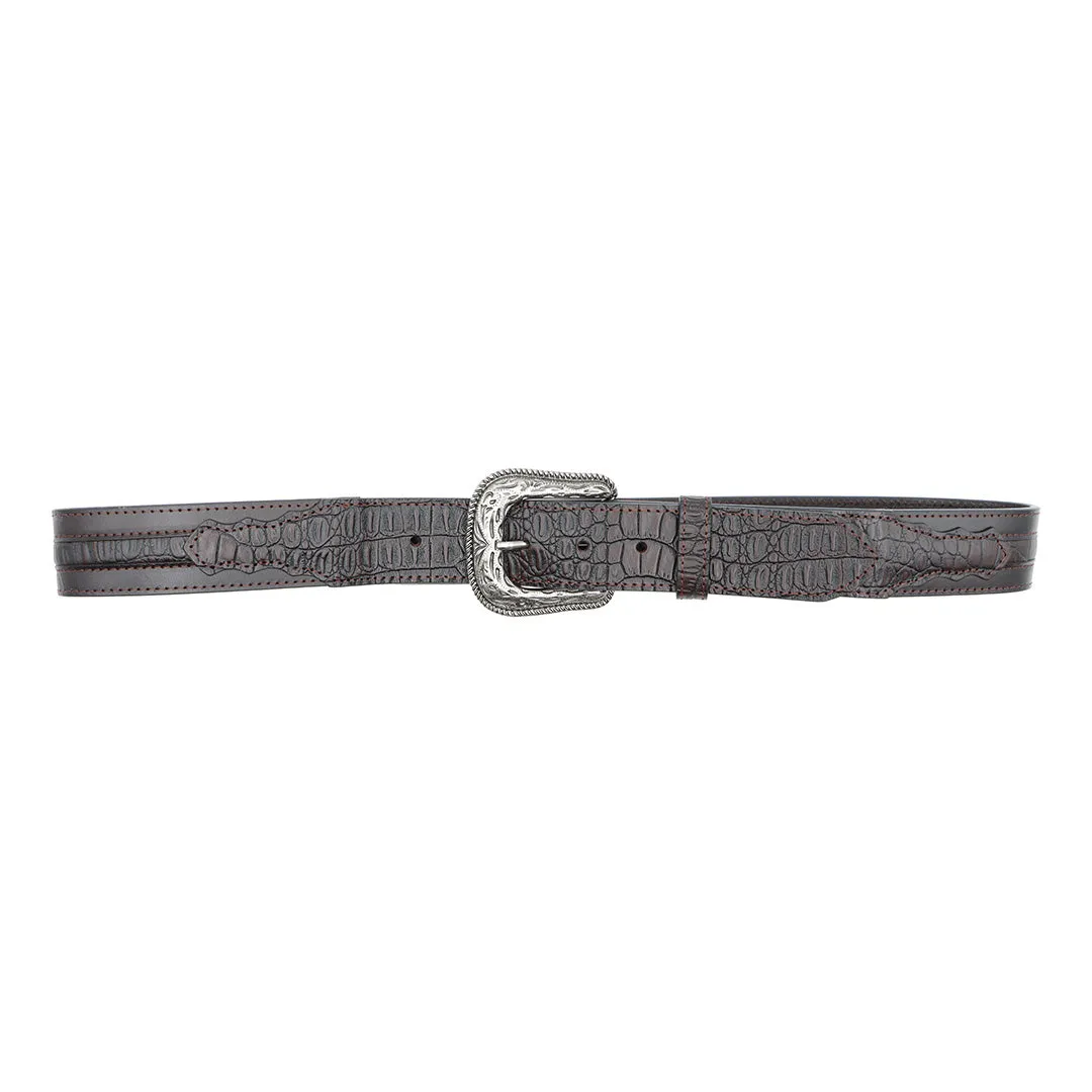 1 1/2" Exotic Inlay with Alligator Billets Belt