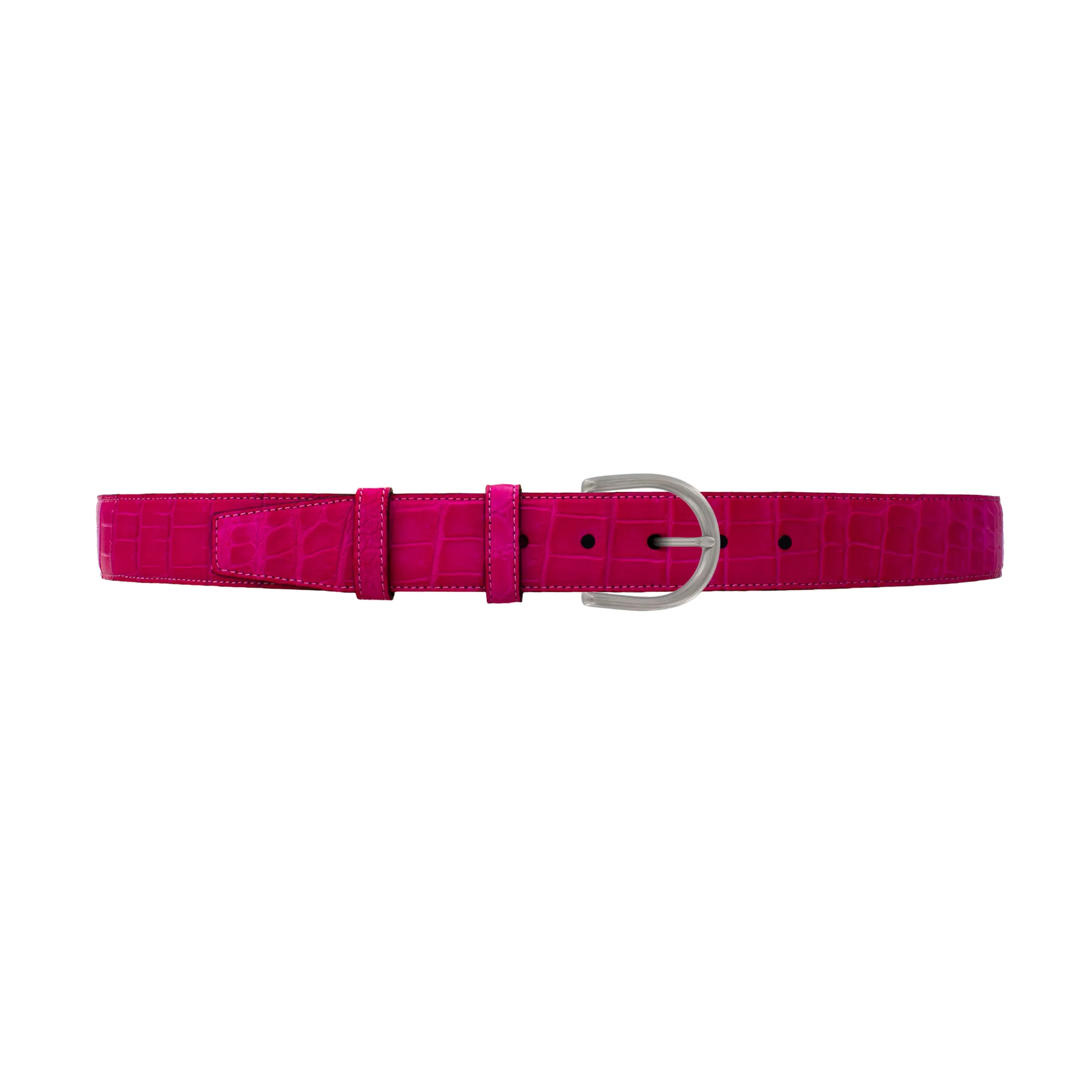 1 1/2" Magenta Seasonal Belt with Denver Casual Buckle in Matt Nickel
