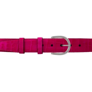 1 1/2" Magenta Seasonal Belt with Denver Casual Buckle in Matt Nickel