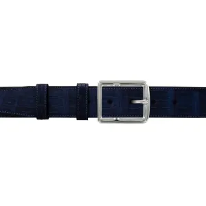 1 1/2" Midnight Classic Belt with Crawford Casual Buckle in Polished Nickel