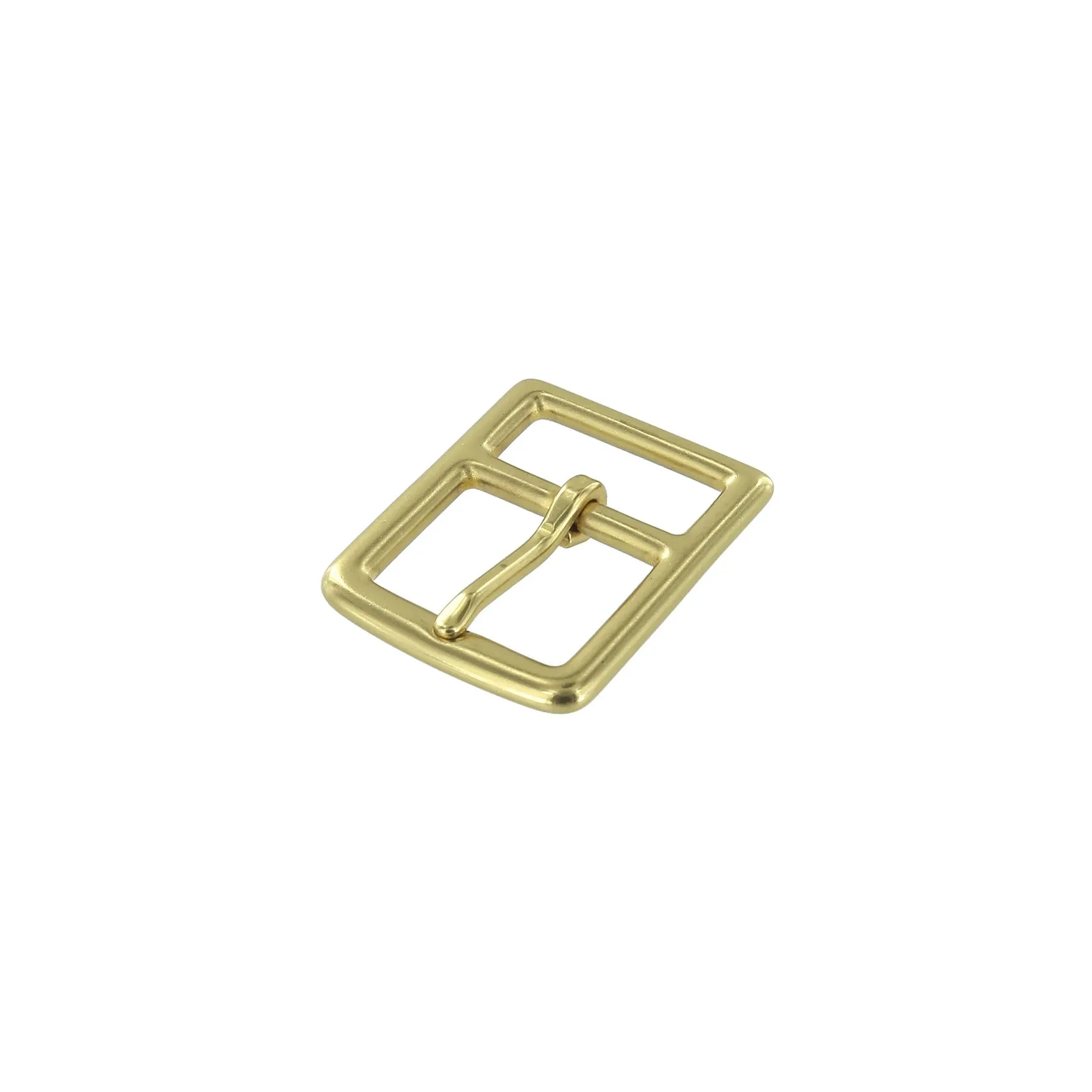 1 1/2" White Classic Belt with Crawford Casual Buckle in Brass