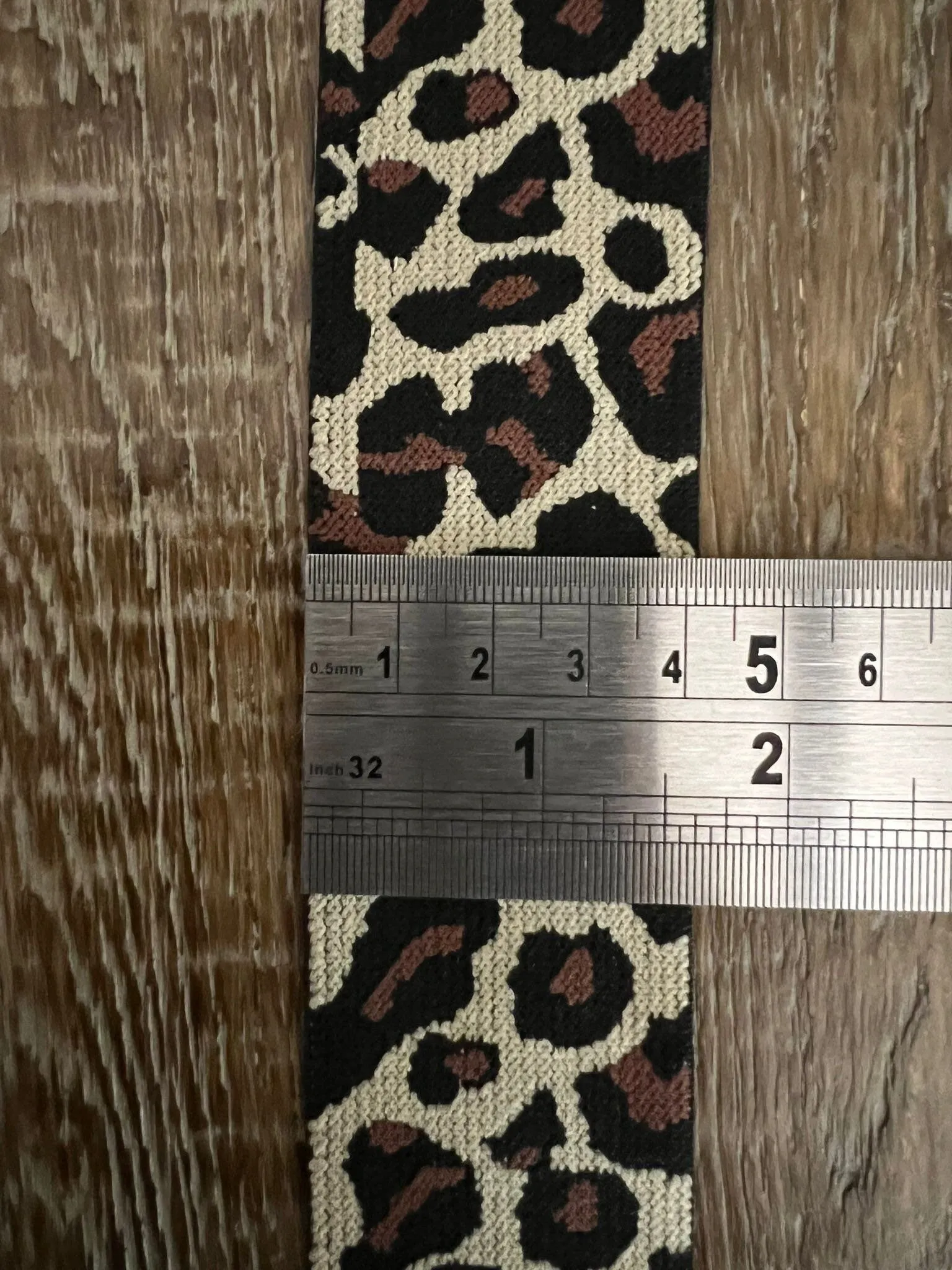 1.6” Wide Animal Print Elastic, Stretchy, Woven Elastic, Animal Print Design, Clothing, Belts, Bags