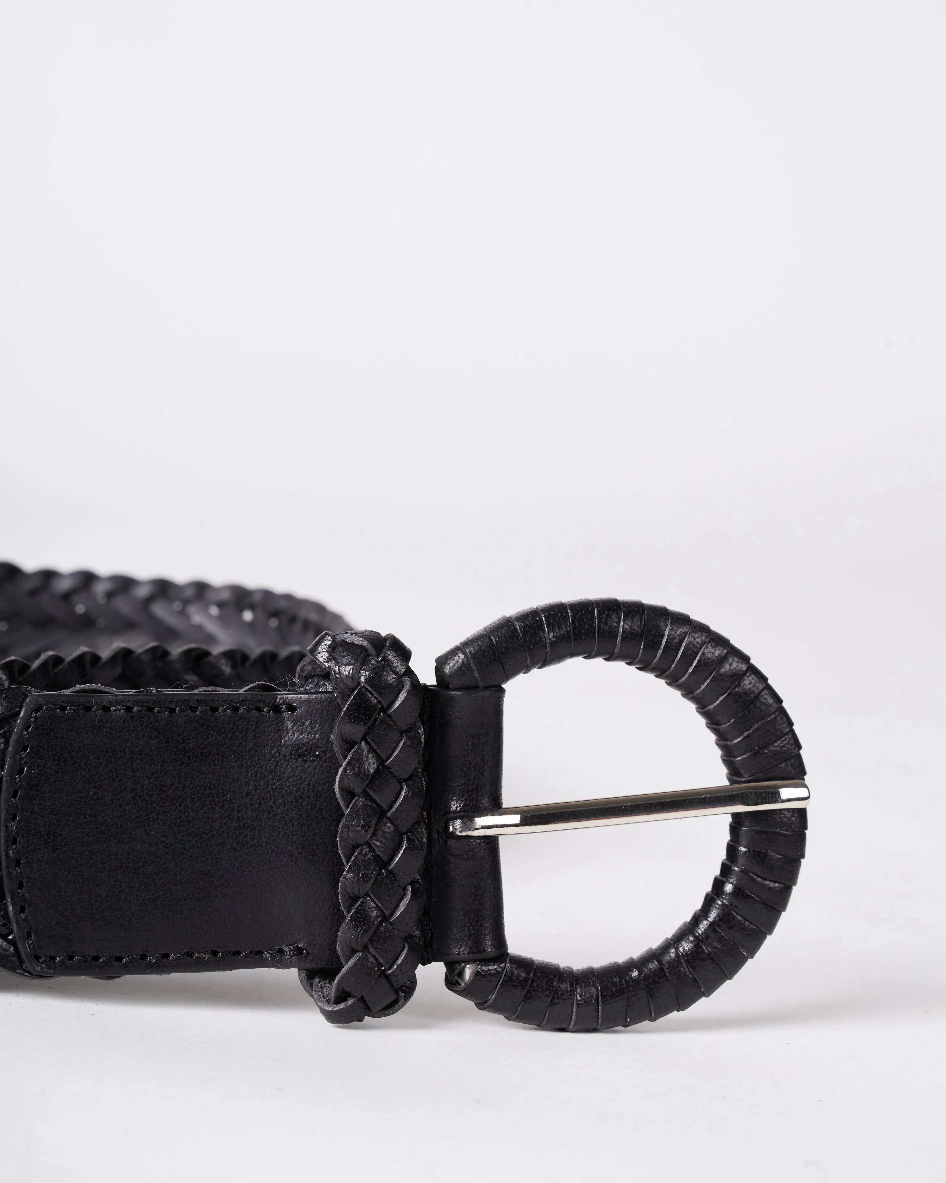 16ply belt - black leather