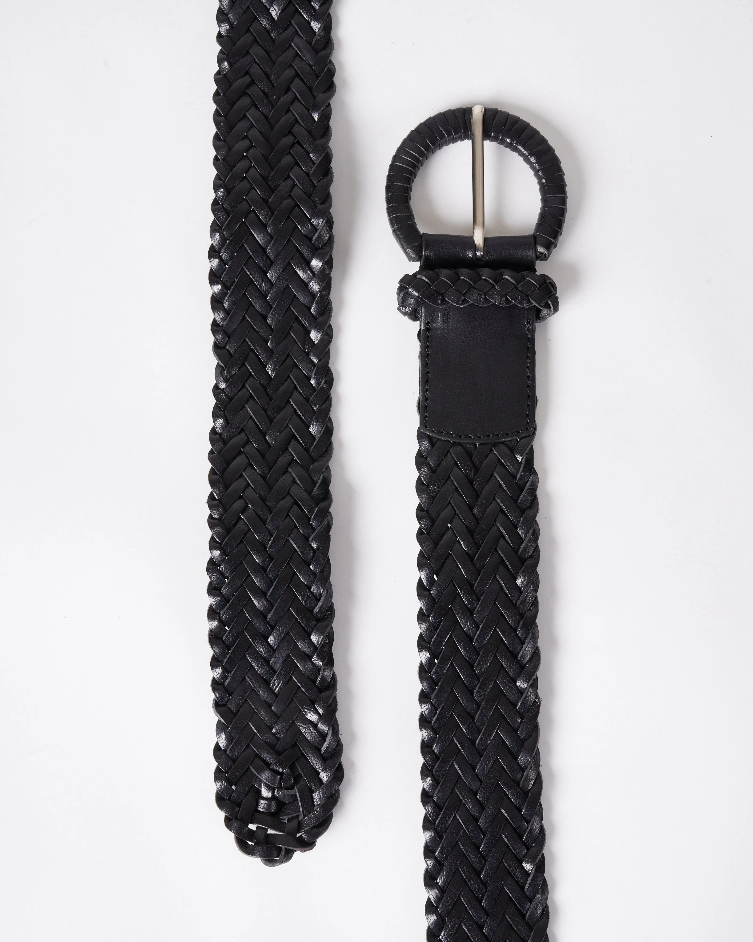 16ply belt - black leather