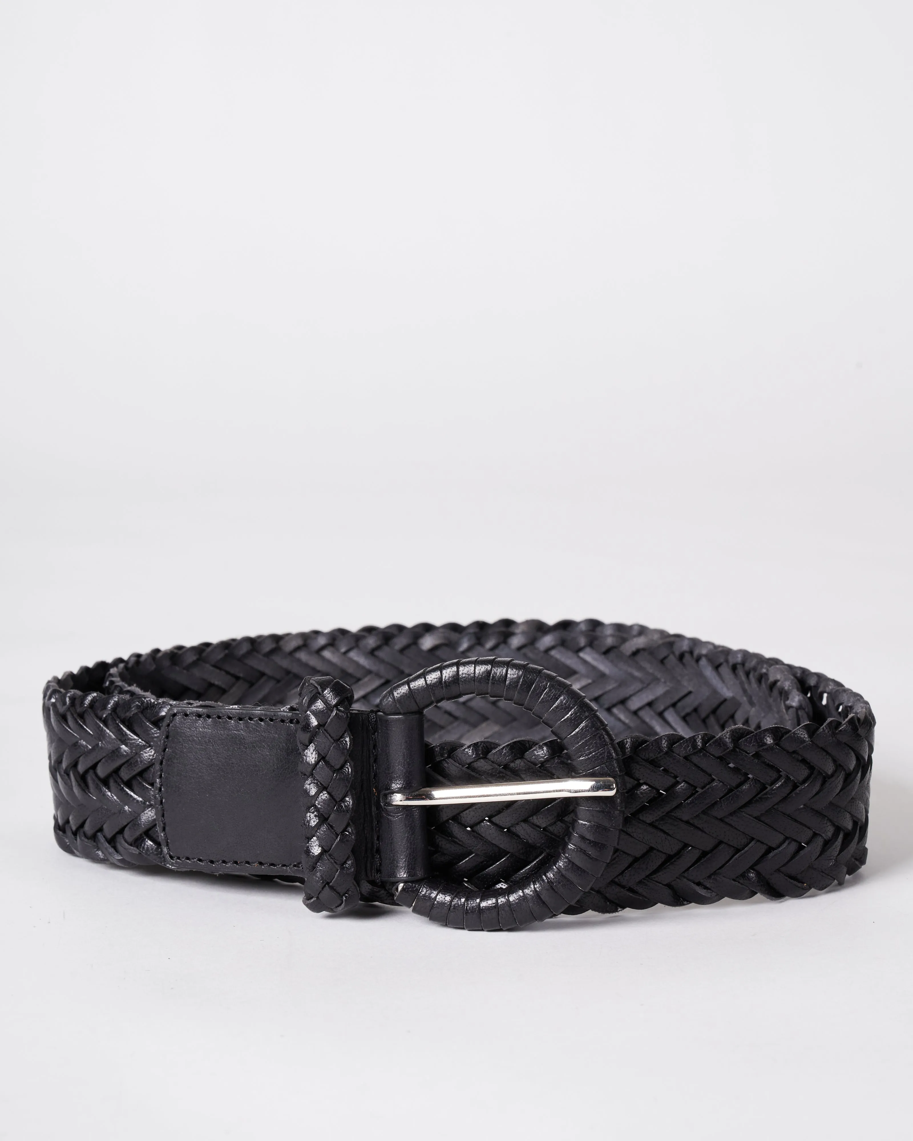 16ply belt - black leather