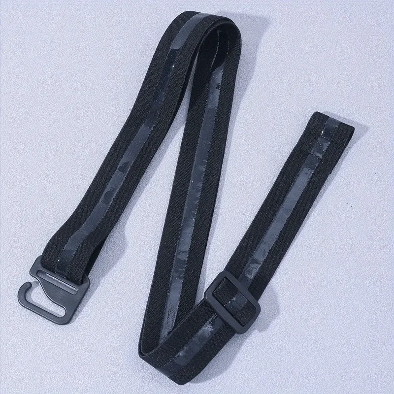 1pc Black Elastic Non-Marking Stretch Unisex Belt - Hole-Free