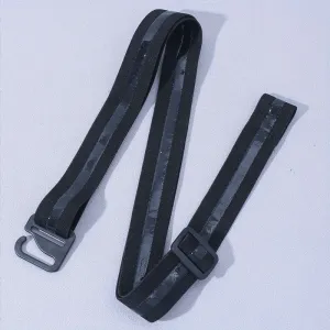 1pc Black Elastic Non-Marking Stretch Unisex Belt - Hole-Free