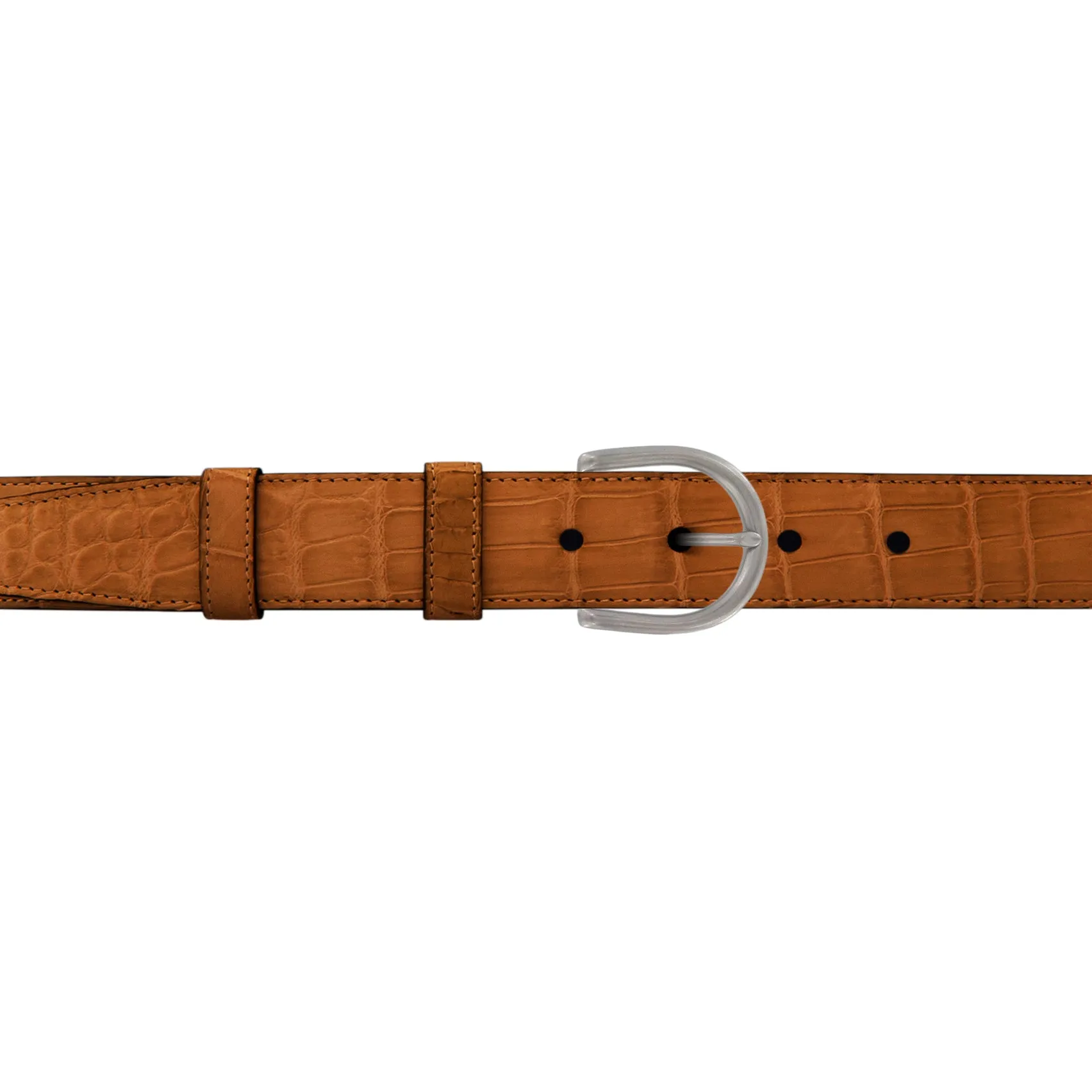 1" Dark Sand Classic Belt with Denver Casual Buckle in Matt Nickel