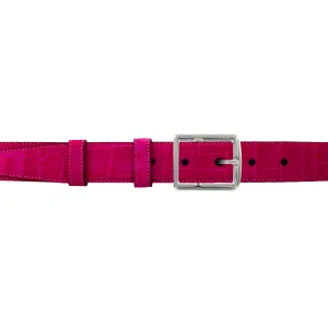1" Magenta Seasonal Belt with Crawford Casual Buckle in Polished Nickel