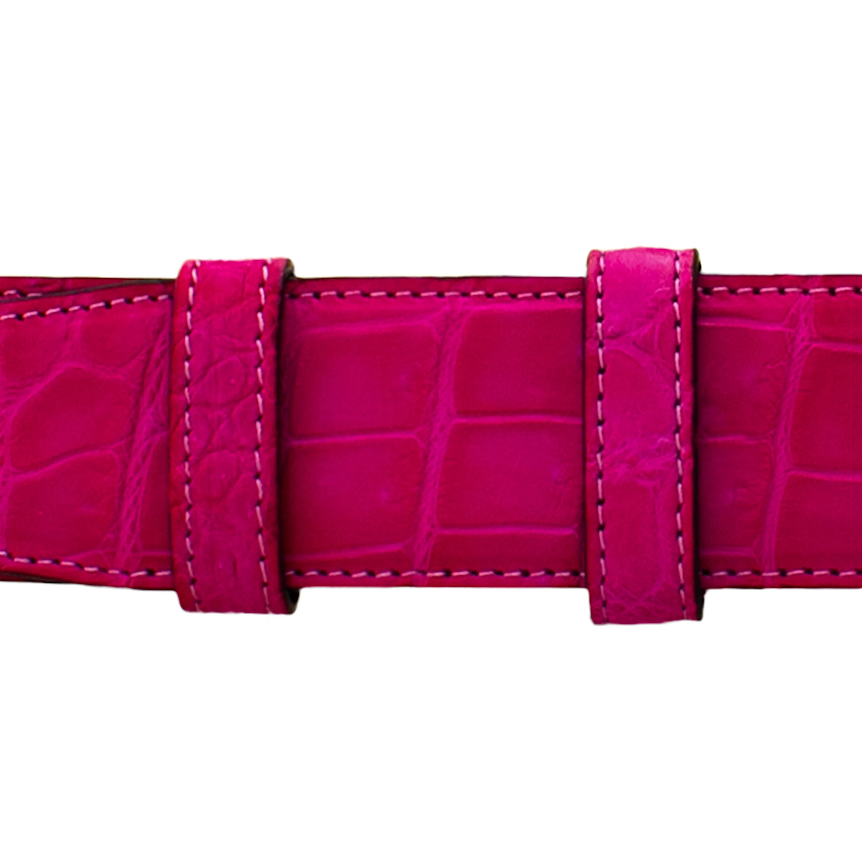 1" Magenta Seasonal Belt with Crawford Casual Buckle in Polished Nickel