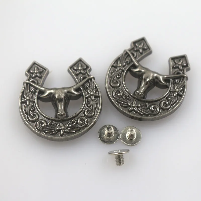 27mm Vintage Cow Horsehide Metal Buttons for Wallets Belts 50 Pack
