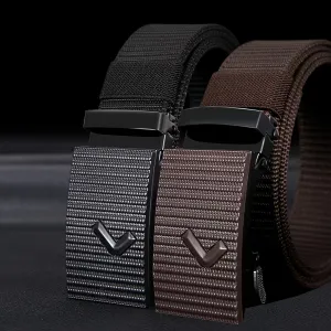 2pcs Unisex Tactical Canvas Belts for Outdoor Sports & Casual Wear