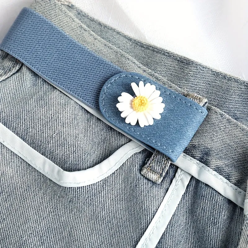 3 Pack Women's Casual Belt Adjustable Strap Elastic Waistband No Buckle