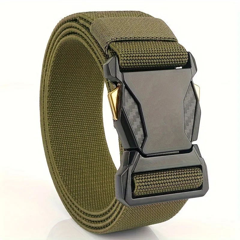 3pcs Men's Tactical Nylon Belts Lightweight Breathable Canvas Khaki Olive Green