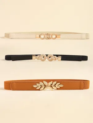 3pcs/set Thin Elastic Waist Belts