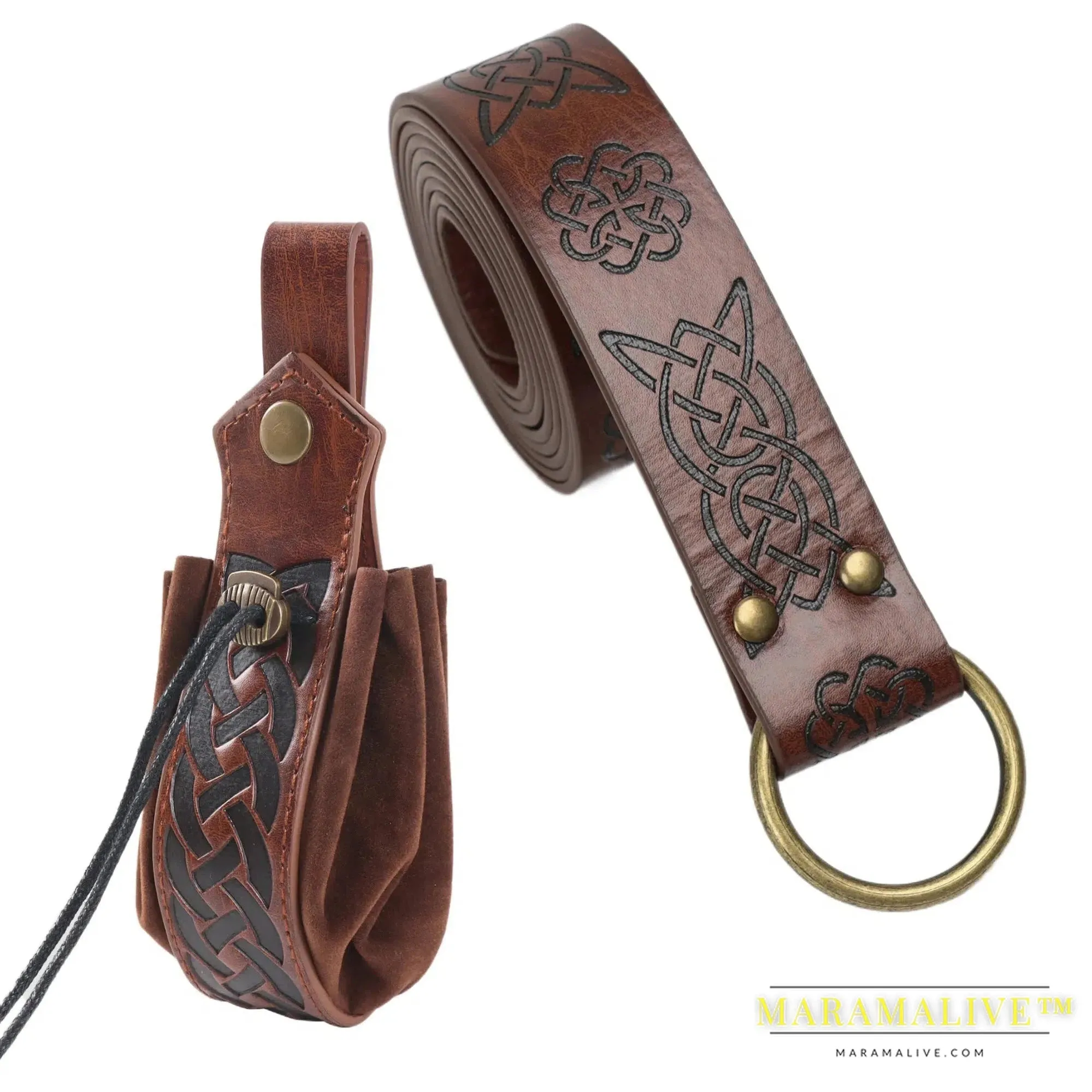 4PCS Halloween Dark Magic Cork  Bottle Belt with Medieval Knight Leather Belt Bottle for Costume Props Diy Crafts and Decorativ