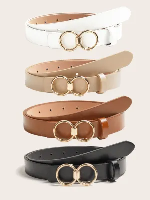 4pcs O-ring Buckle Belt