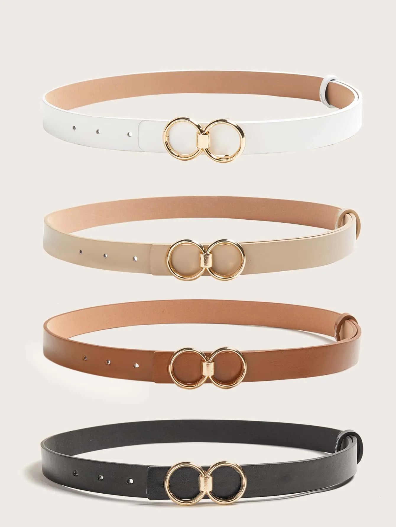 4pcs O-ring Buckle Belt