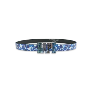 ABC Camo Leather Belt "Blue"