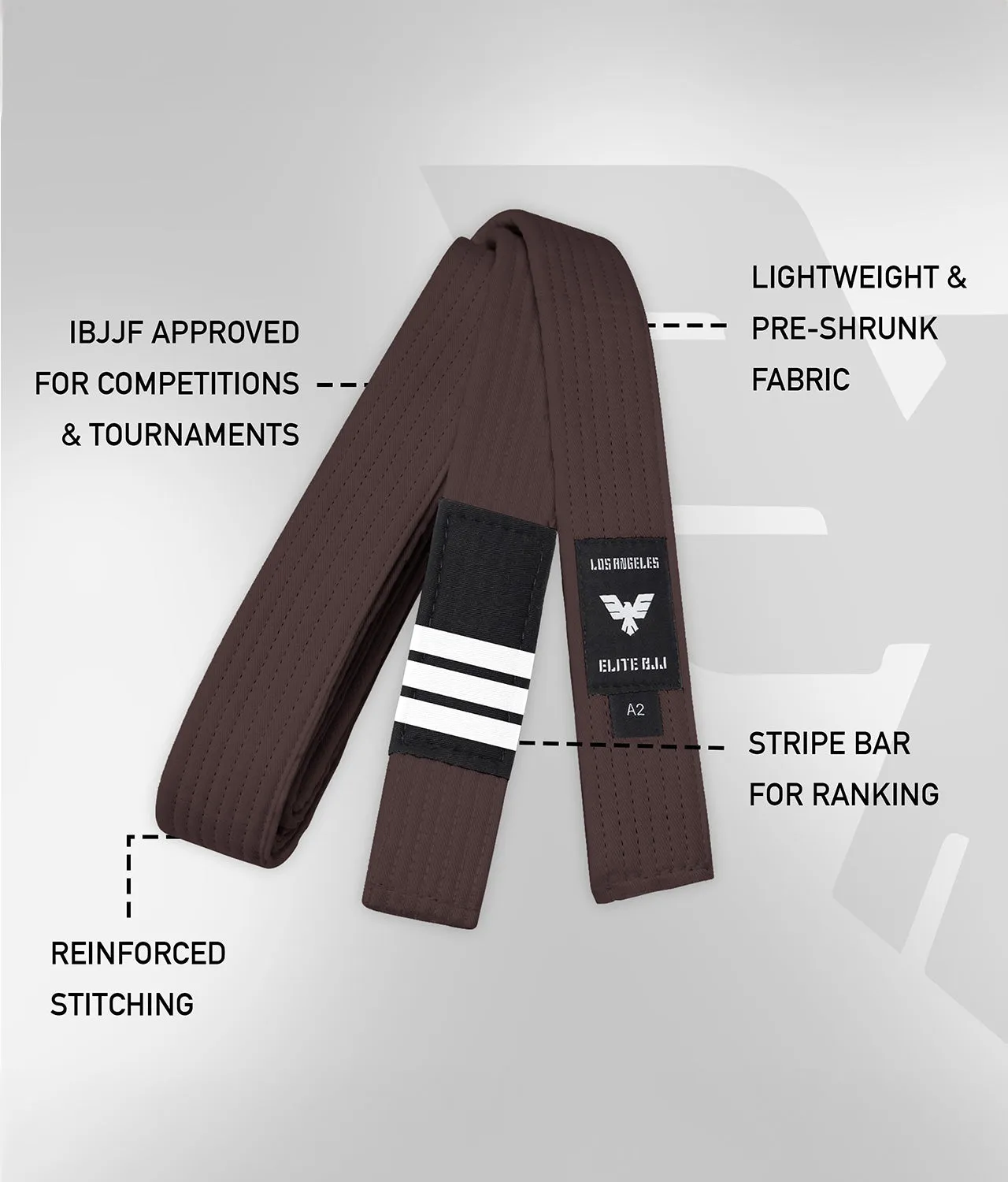 Adults' Brazilian Jiu Jitsu BJJ Brown Belt