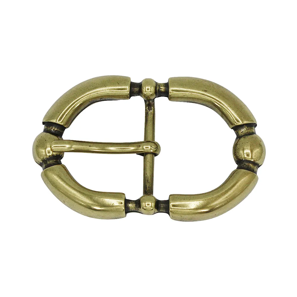 Aged Gold Oval Detachable Buckle.