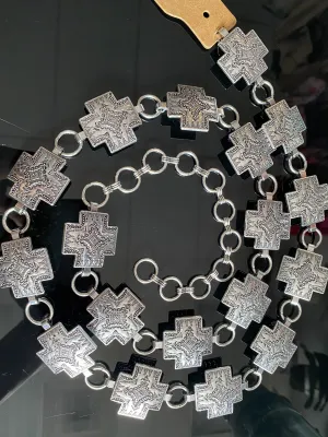 Alexa Cross Silver Belt
