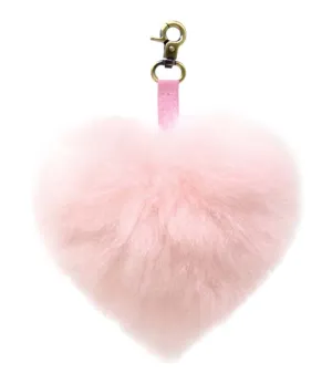 Alpaca Fur Heart Keychain