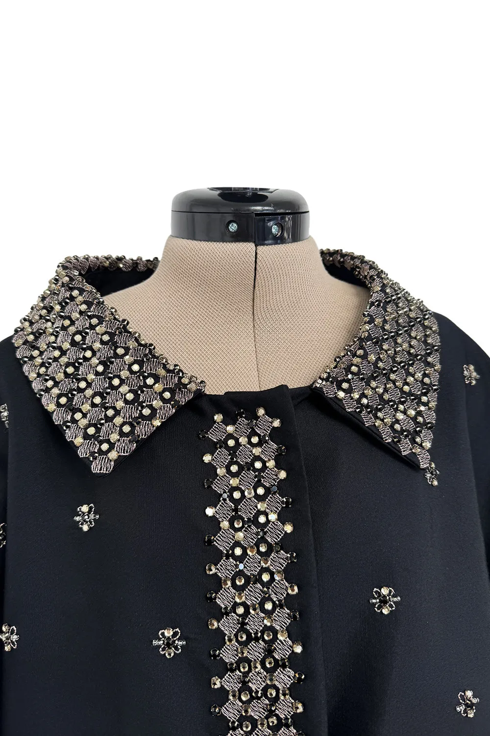 Amazing Fall 2004 Prada Runway Look 37 Black Silk Beaded & Embroidered Jacket