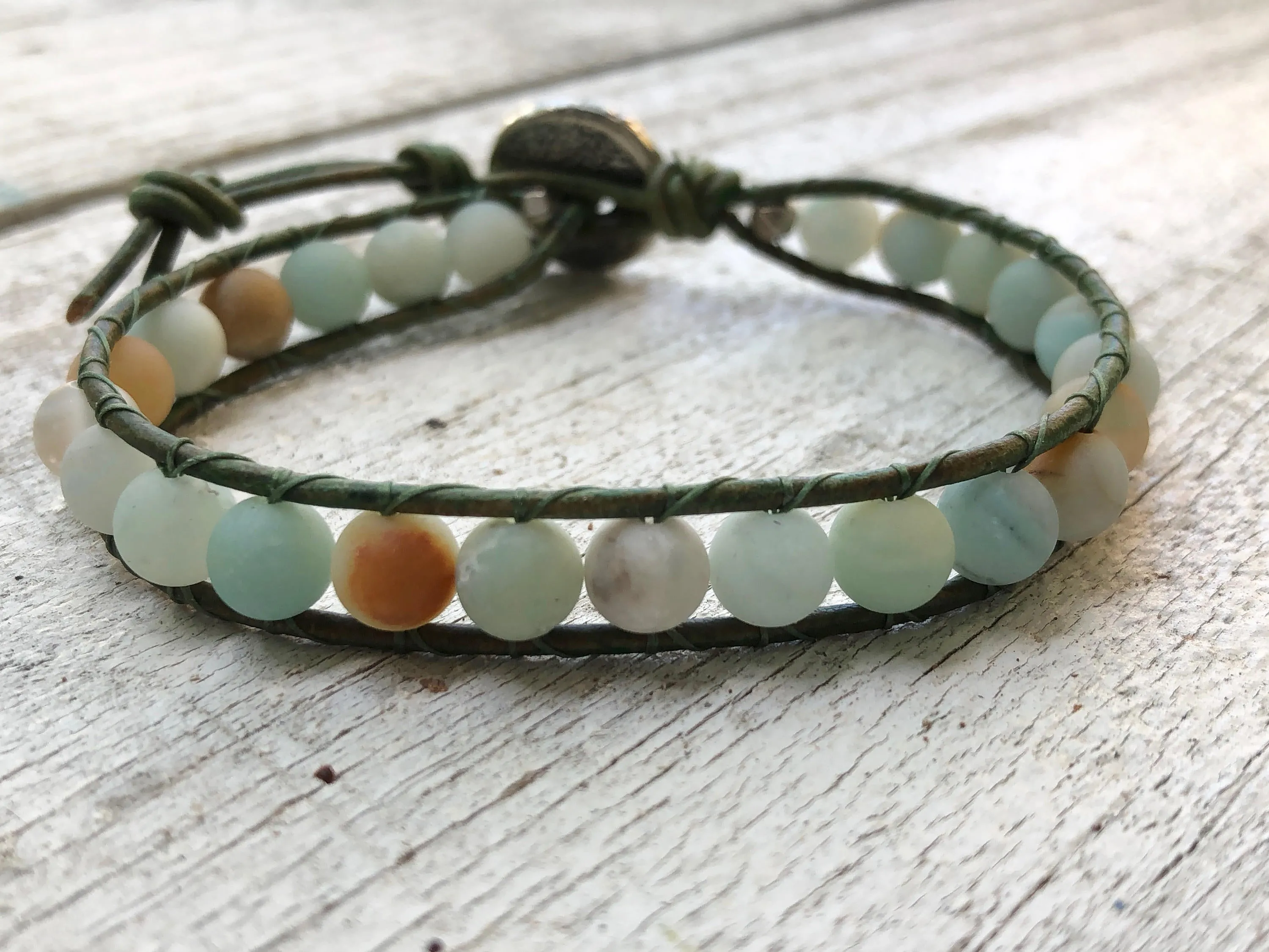 Amazonite Wrap Bracelet