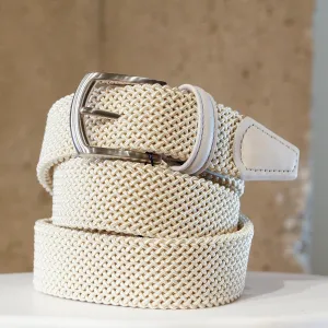 ANDERSON'S Ecru Elastic Woven Belt