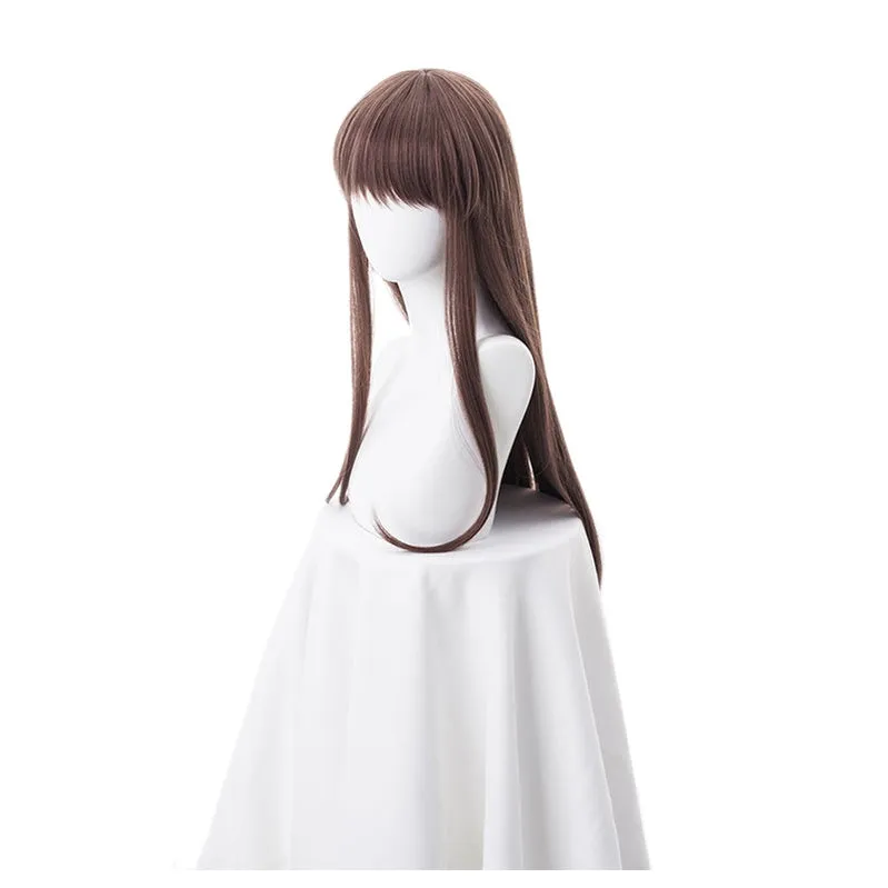 Anime Fruits Basket Tohru Honda 85cm Long Straight Brown Bangs Cosplay Wigs