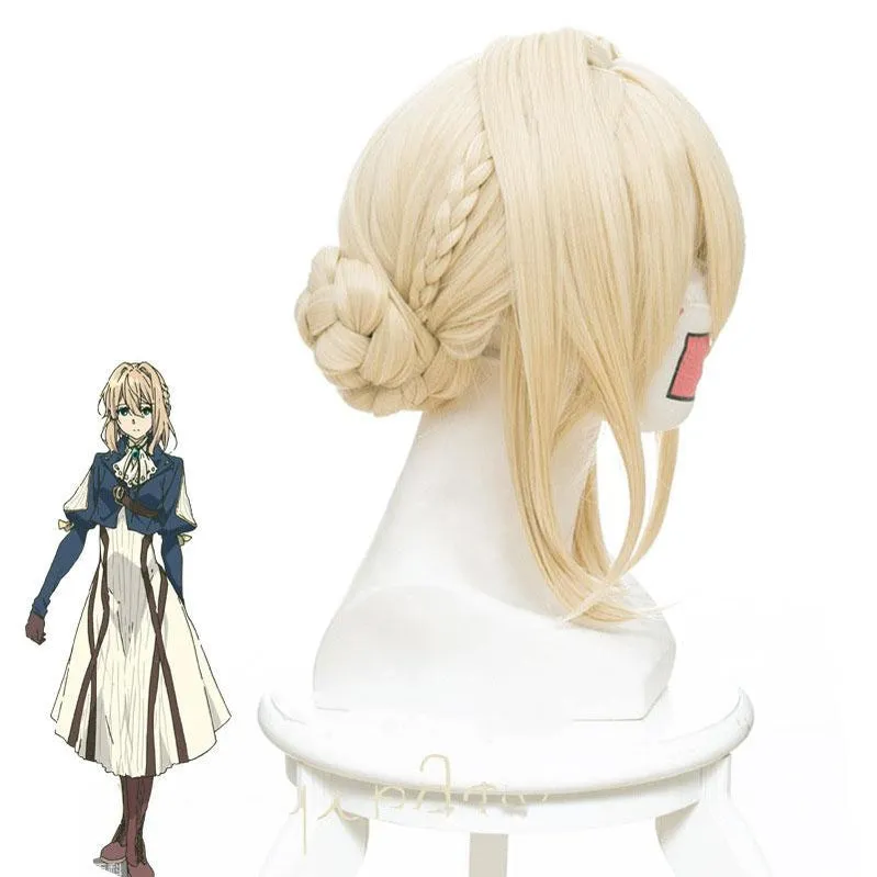 Anime Violet Evergarden Violet Evergarden Blonde 60cm Short Cosplay Wig