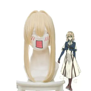 Anime Violet Evergarden Violet Evergarden Blonde 60cm Short Cosplay Wig
