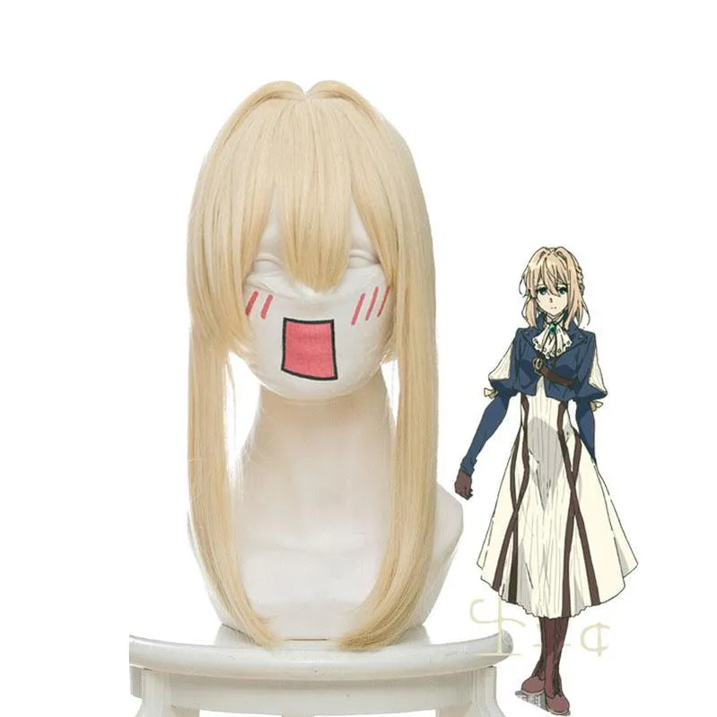Anime Violet Evergarden Violet Evergarden Blonde 60cm Short Cosplay Wig