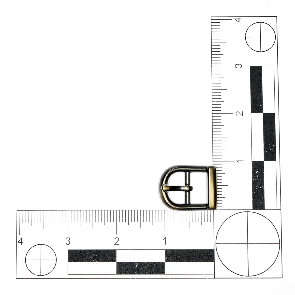 Antique Brass Center Bar D Buckle 5/8 Inch