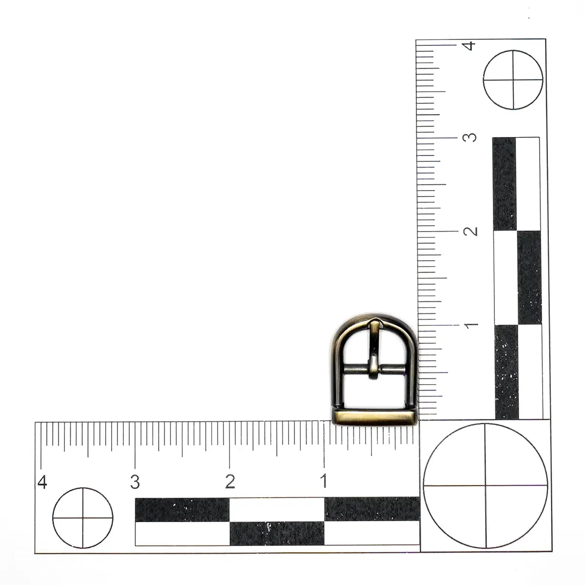Antique Brass Center Bar D Buckle 5/8 Inch