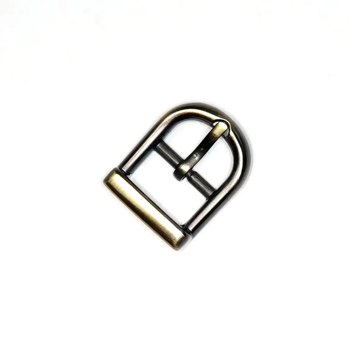 Antique Brass Center Bar D Buckle 5/8 Inch