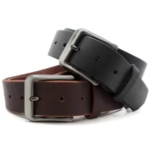 Appalachian Mountains Titanium Leather Belt Set by Nickel Smart®