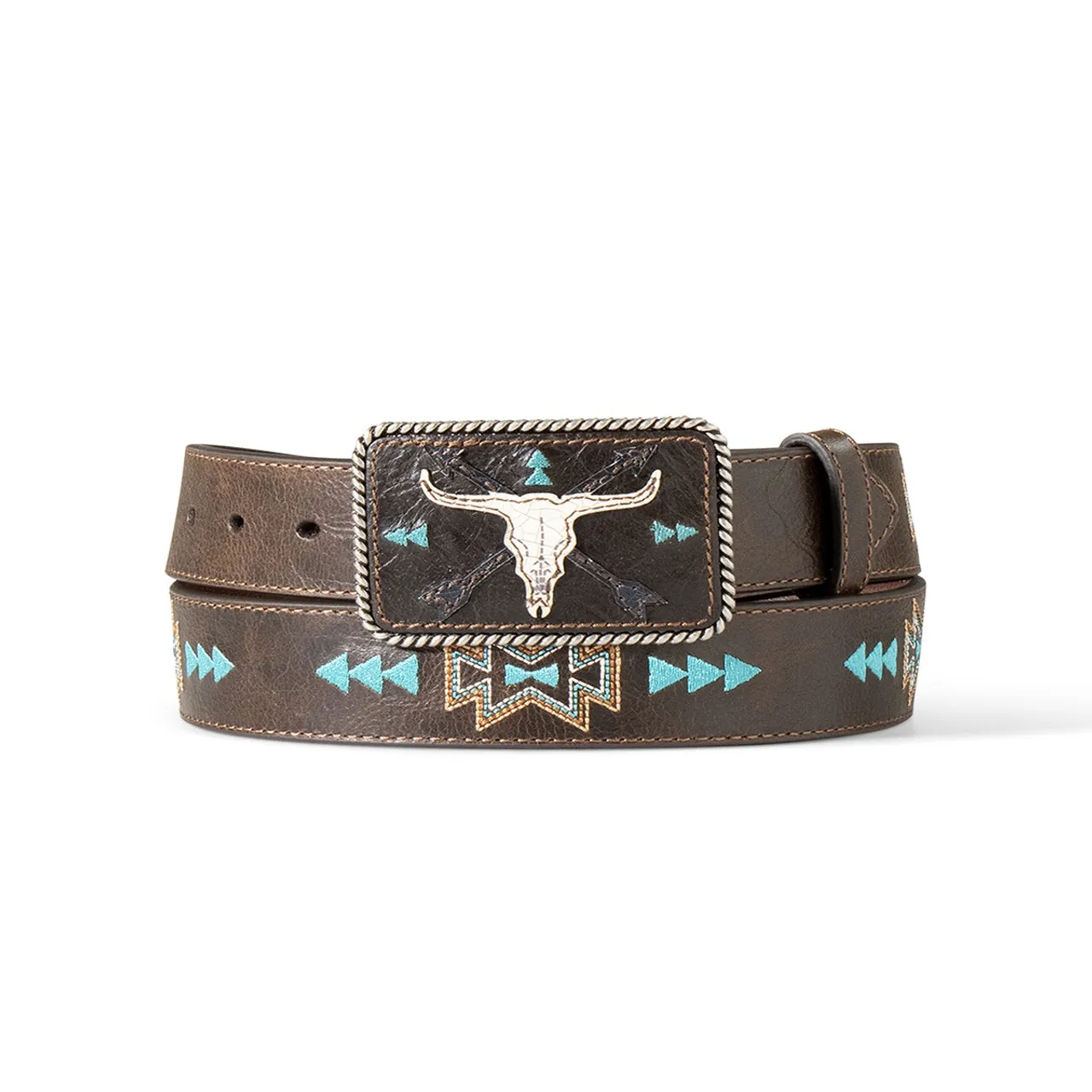 Ariat® Ladies Cow Skull and Arrow Motif Western Belt