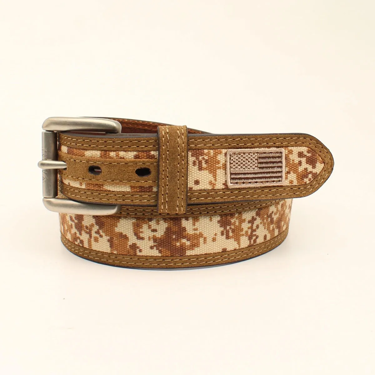 Ariat Men’s Brown Digital Camo Flag Belt