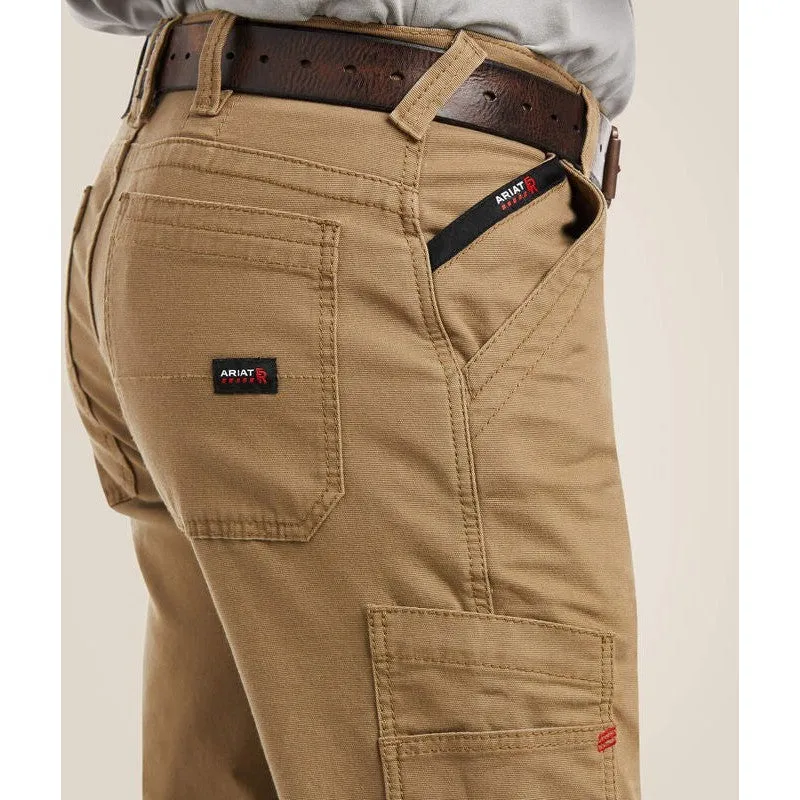 Ariat Men's Flame Resistant M5 Stretch DuraLight Canvas Straight Leg Pant Khaki - 10027705
