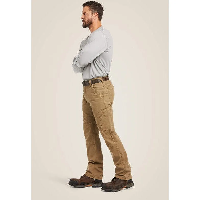 Ariat Men's Flame Resistant M5 Stretch DuraLight Canvas Straight Leg Pant Khaki - 10027705