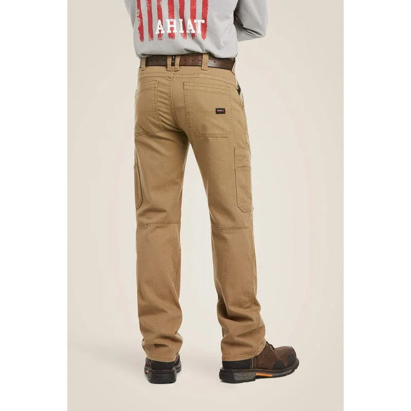 Ariat Men's Flame Resistant M5 Stretch DuraLight Canvas Straight Leg Pant Khaki - 10027705