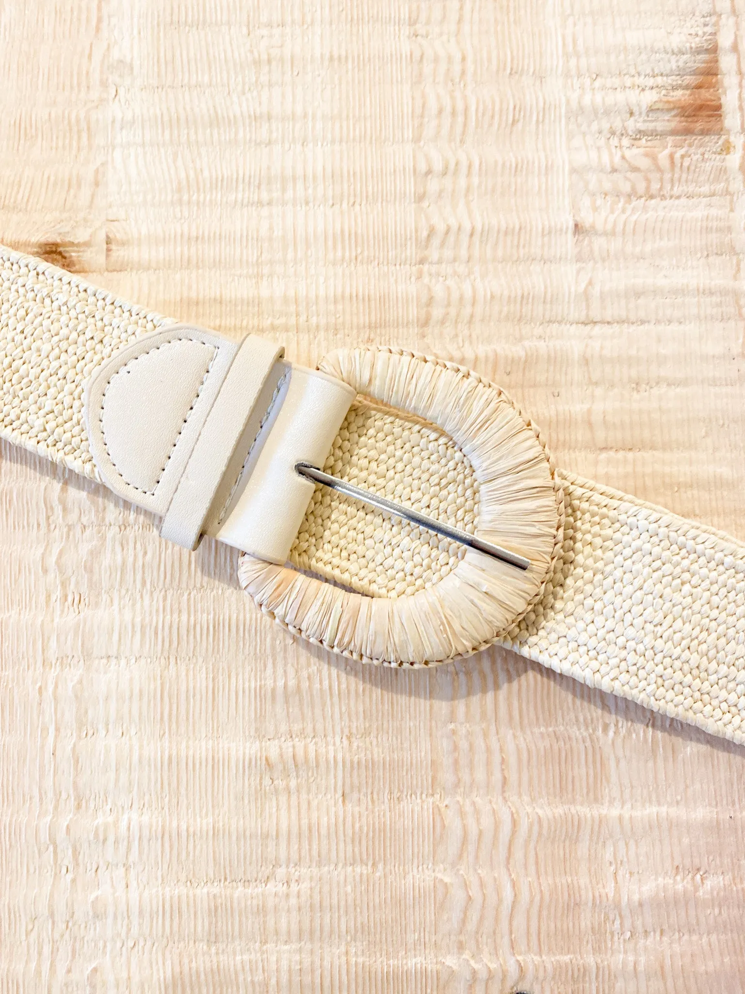 Astrid Straw Woven Stretchy Belt