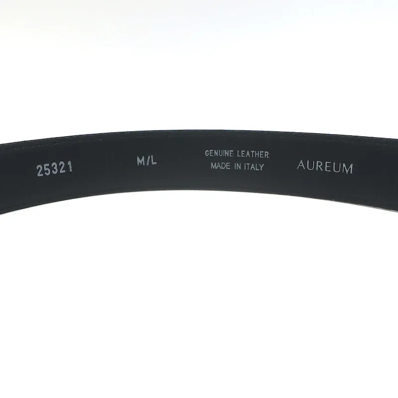 Aureum Collective No. 3 Belt Black Leather & Gold Size Medium/Large NEW